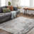 Rectangle Pyrrha Abstract Machine Woven Polyester Area Rug in Gray-860999644