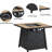 Propane Fire Pit Table 40,000 28 - Inch Square With Quality Ignition, Brown, + Iron, Outdoor Decor Essential Square, Easy To Clean, Feature-272978721-272978720