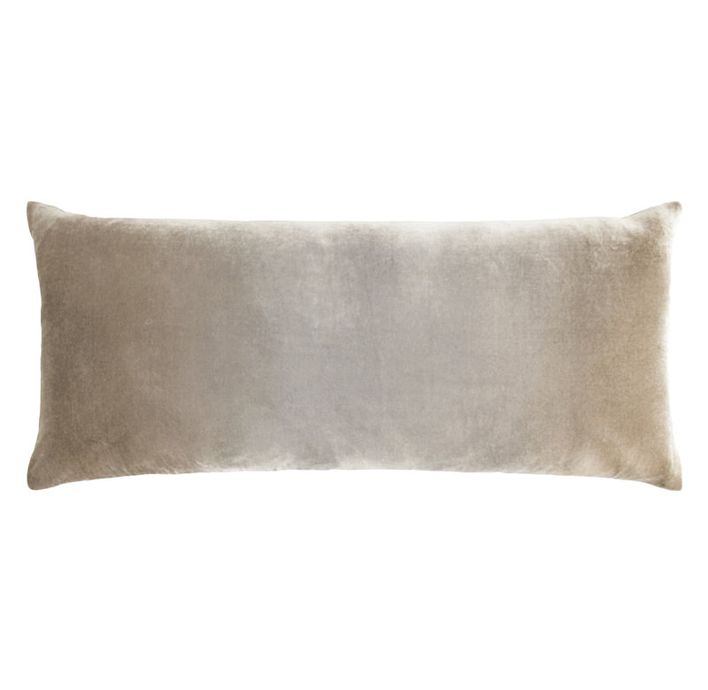 Large Rectangle Velvet Pillow Cover & Insert, Coyote, Rectangle 16"H x 36"W 