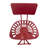 Rustic Red 36.5" Adjustable Tractor Seat Barstool with Backrest-89974195