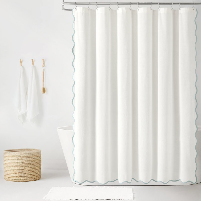 Houston Polyester Shower Curtain, Blue