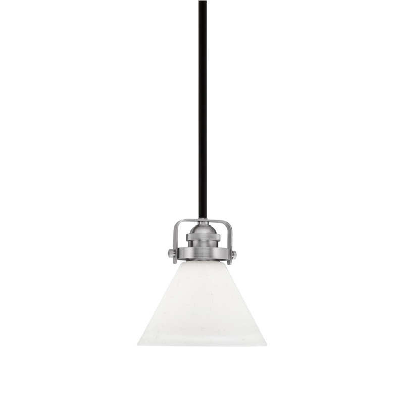 Mini-luminaire suspendu Easton, Noir mat/nickel brossé