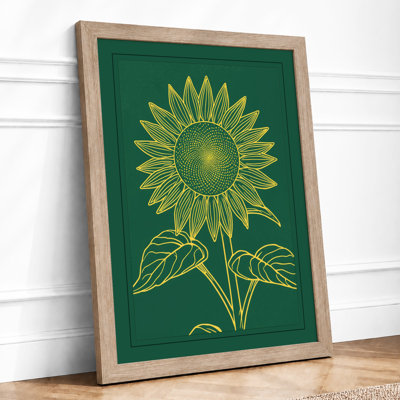 Golden Sunflower Study Botanical - Print