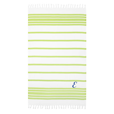 Serviette de plage 100% coton à chevrons