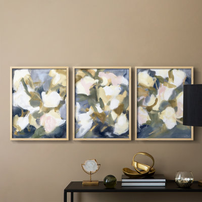 Floral Study  Series  CLXXXIX  -Set Of 3 Framed Giclee Prints -Ready to Hang