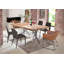 Magdalena Teak Solid Wood Top Metal Base Dining Table-2117161945-2117161944