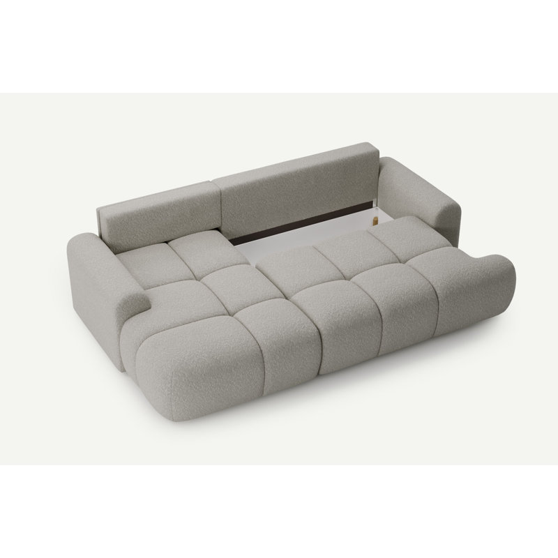 Bobby Corner Sofa 2,5 seater with sleeping function, Left Hand Facing, Grey