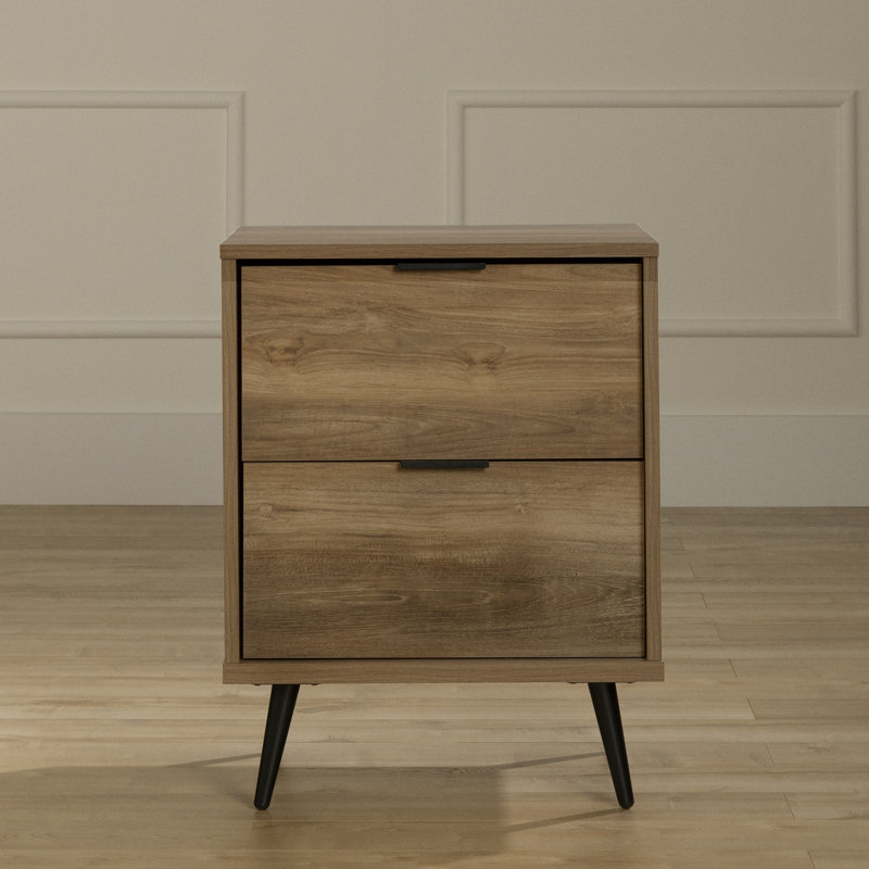 Oxford  2-Drawer Nightstand, Brown