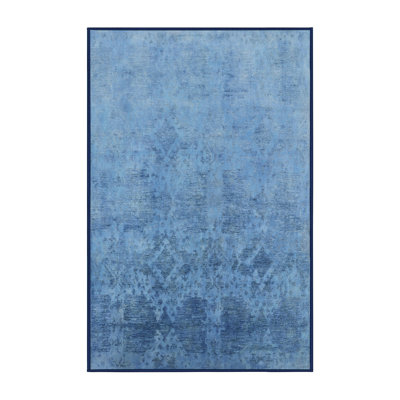 Tapis bleu abstrait Boothwyn