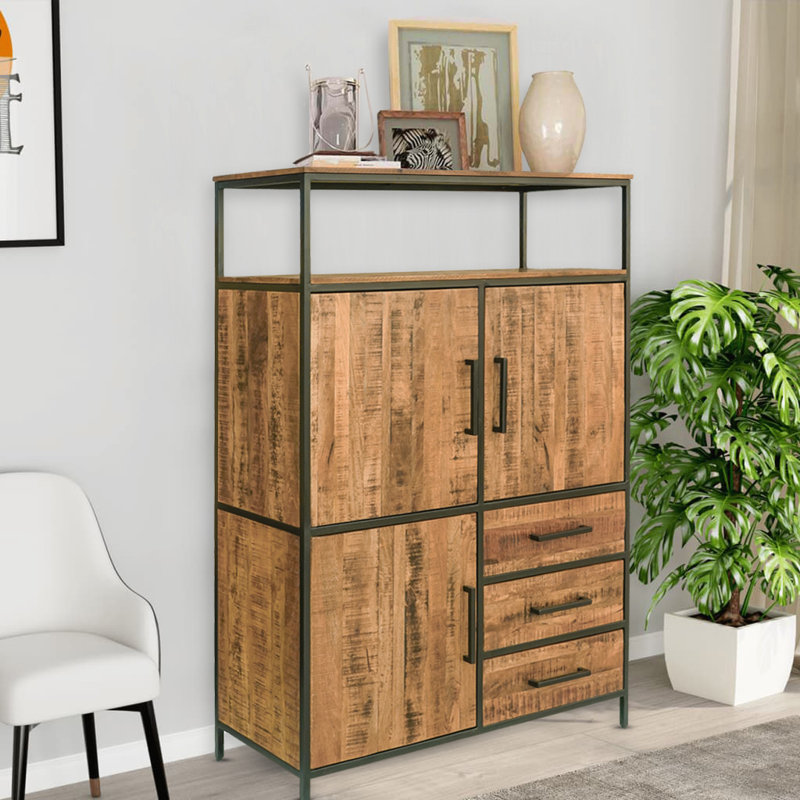 Solid Mango Wood Hiboard / Chest Sawn Finish