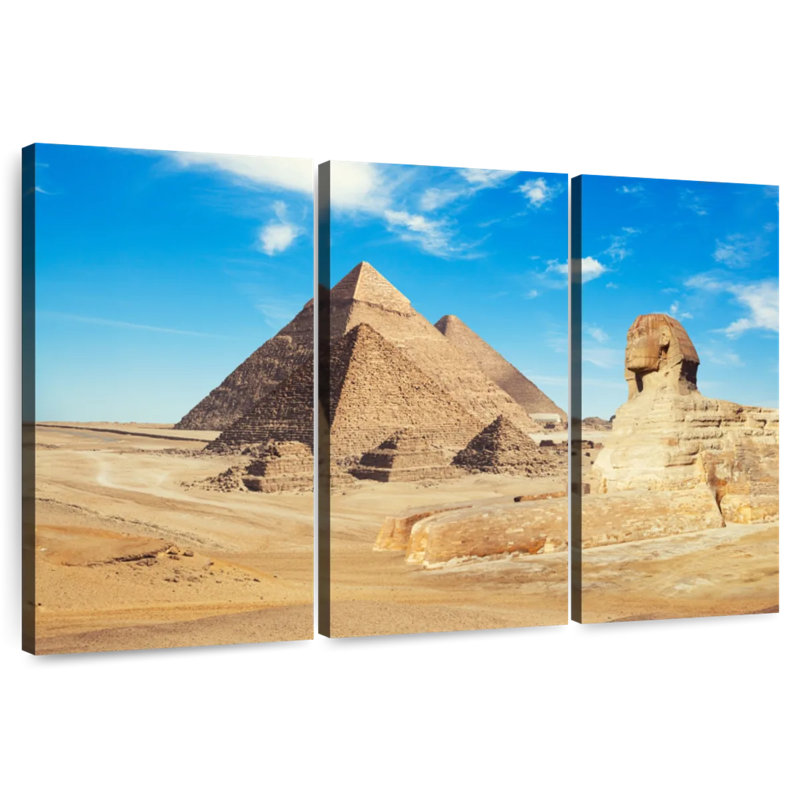 Adella Sphinx And Pyramids Of Giza, 48" H x 74" W