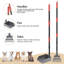 Chien Pooper Scooper avec plateau et râteau - Longue poignée réglable en acier inoxydable, retrait facile des déchets pour animaux-125901908