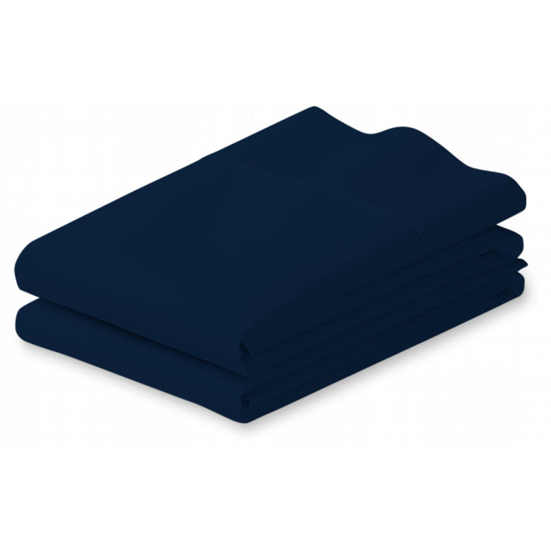 Taies d'oreiller 100% coton, Taie d'oreiller pour taille de lit double / grand, Bleu marine