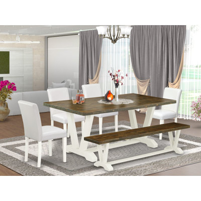 6 - Person Acacia Solid Wood Dining Set by Red Barrel Studio