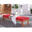 Chaise longue simple inclinable en eucalyptus avec coussins 80,9 po Faunce-2135871685-2144100989