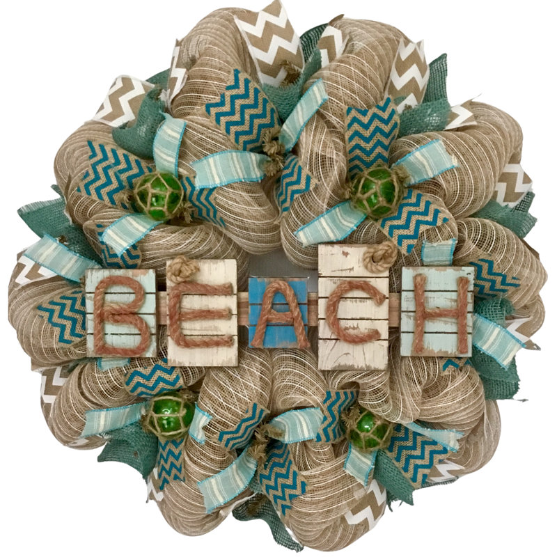 Beach Wreath Weathered Driftwood and Nautical Rope