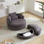 Grand fauteuil club rond moderne avec repose-pieds