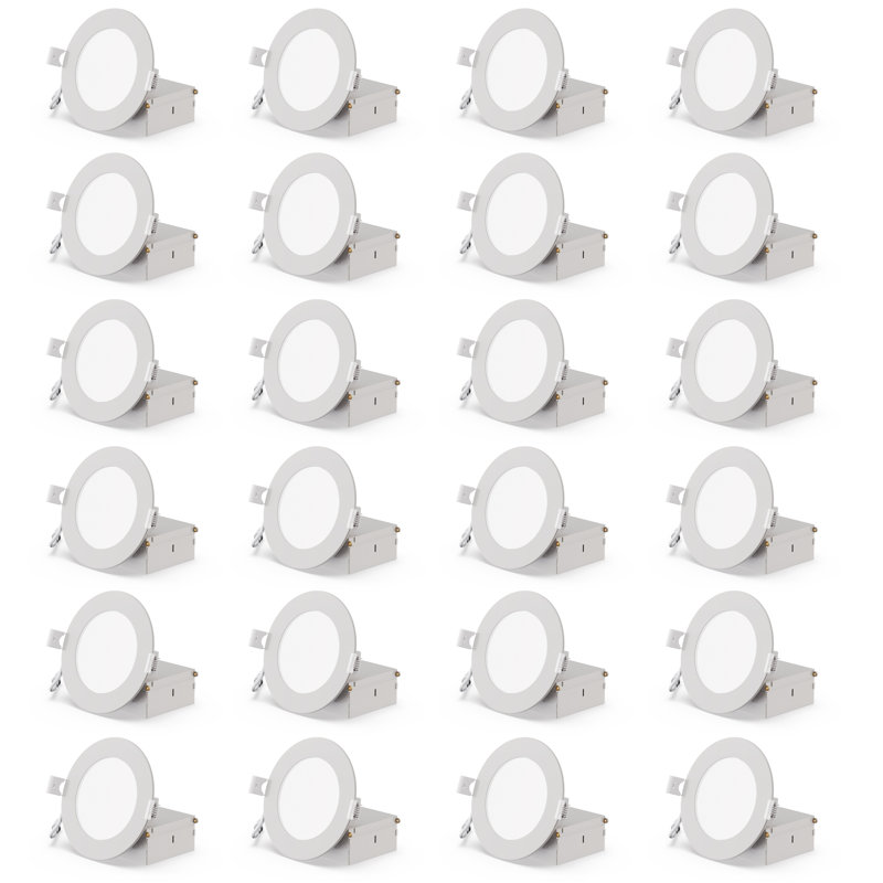 4 po à DEL mince encastré, 9 W, blanc froid 4 000 K, à intensité variable