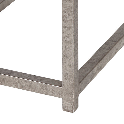 Paris Solid Wood End Table, Silver