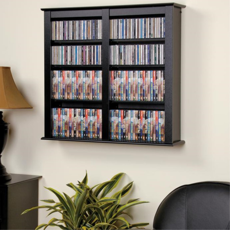 Cataleya 34'' H Media Shelves, Black