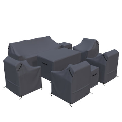 Meissalivve 8-Piece Outdoor Conversation Sets Group Seating Patio Furniture Covers