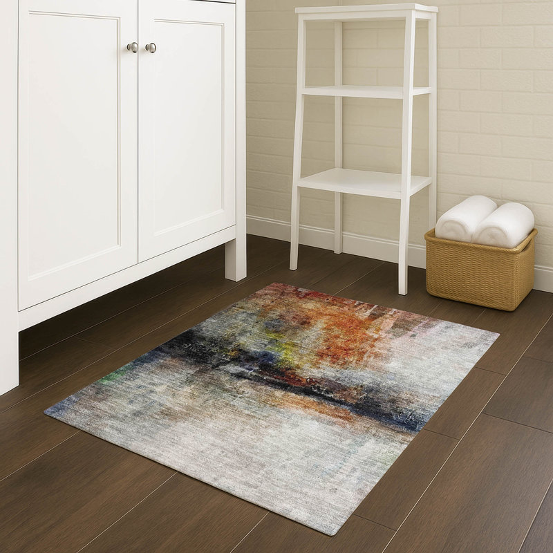 Machine Washable Indoor/Outdoor Chantille ACN2739 Modern Rug, 1'8" x 2'6", Paprika