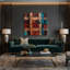 Art mural sur toile noir Southwestern Cowboy-166432546