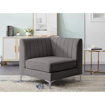 Enson Velvet Corner Chair