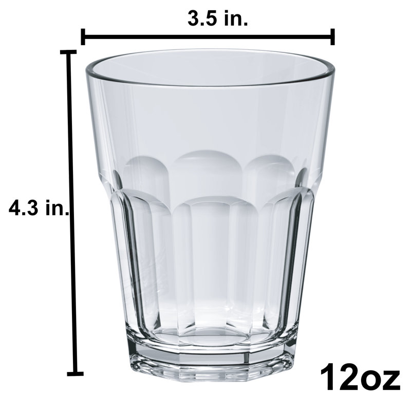 Verres à boire Tasses en acrylique Sans lave-vaisselle, 12 oz