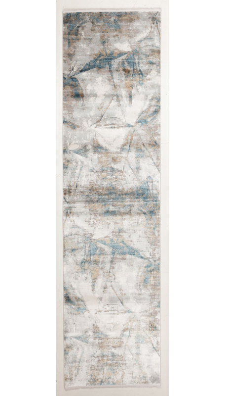 Cotton and Wool Abstract Area Rug