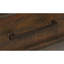 Table de chevet classique transitionnelle, brun, 3 tiroirs, placage de bois de manguier