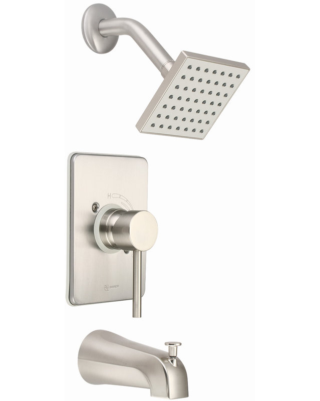 Castille Diverter Complete Shower System, Brushed Nickel