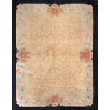 Cream Color Classic Antique Chinese Art Deco Design Area Rug