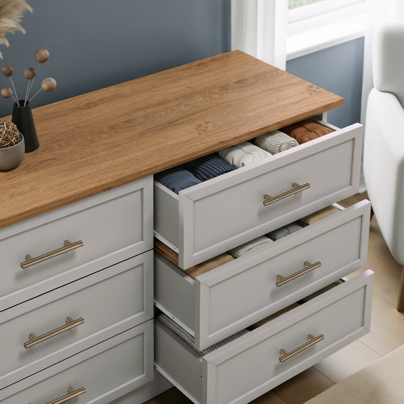 Cleverton 6 Drawer Chest, Light Grey