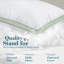 Ensemble de 2 oreillers pour grand lit, qualité hôtel, oreillers à soufflet en duvet synthétique pour dormeurs latéraux, dos ou à ventre, blanc