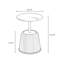Table de bout en cuir végétalien Anderson avec plateau en acier inoxydable crème-1616241614