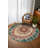 Otto Burgundy Green Beige Oriental Machine Printed Cotton Polyester Area Rug-90523476