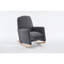 Chaise berçante en coton et lin avec repose-pieds réglable-430806505-430806506