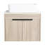 Ensemble de meuble-lavabo moderne 24 po avec lavabo en céramique, meuble-lavabo mural en chêne blanc avec porte à fermeture douce
