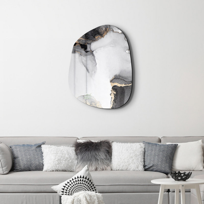 Wall Decor on Tempered Glass, 88" H x 68" W x 0.4" D
