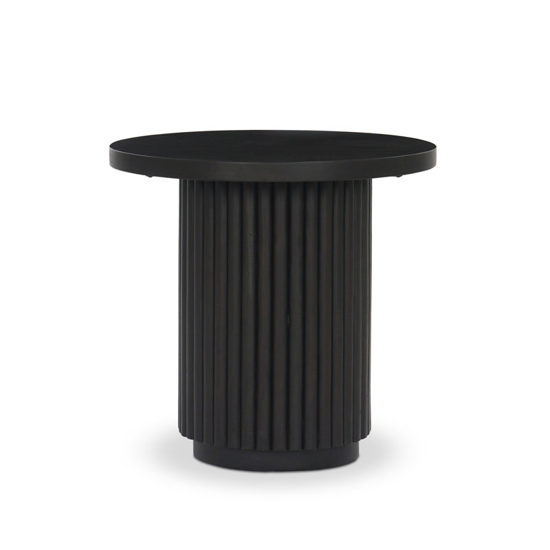 Rutherford Solid Wood End Table, Dark Reclaimed
