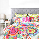 Ensemble de housse de couette jaune / bleu en microfibre Boho
