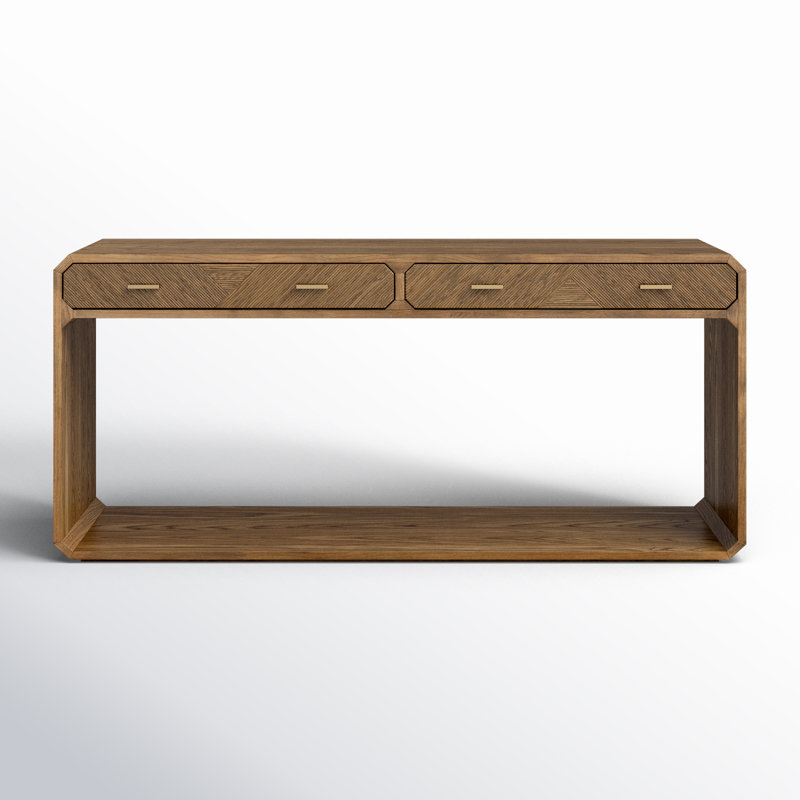 Harris 60'' Solid Wood Console Table, Black Ash