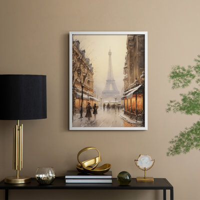 «Christmas Holiday Art DLV III», reproduction d'art encadrée - bois massif