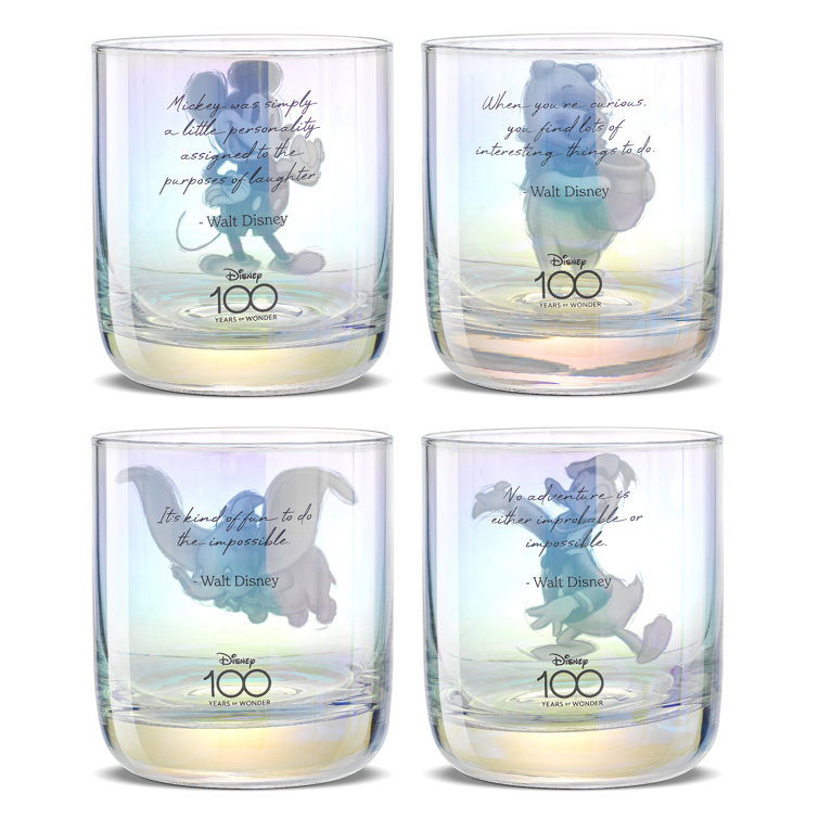 JoyJolt Disney 14.2-fl oz Glass Clear Goblet Set of: 4 in the Drinkware  department at
