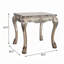 Table de bout carrée rétro blanc os