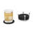 PantryWorks Stainless Steel Round 1 Piece Coaster Set With Holder-12444562