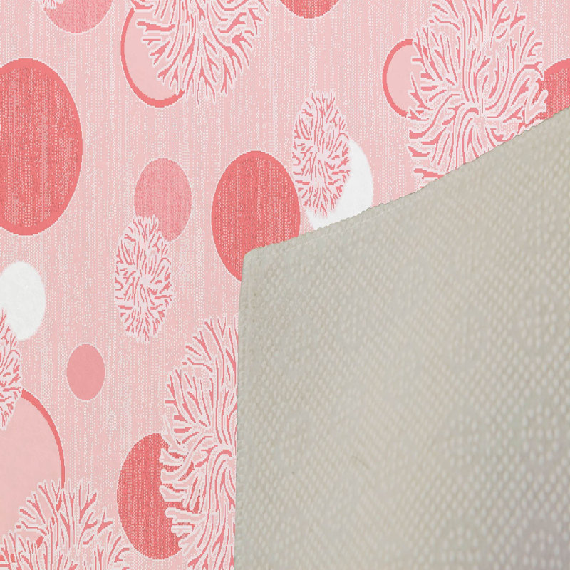 Tapis rose en polyester à pois Debernardo, Rectangle 2 pi 7 po x 3 pi 11 po