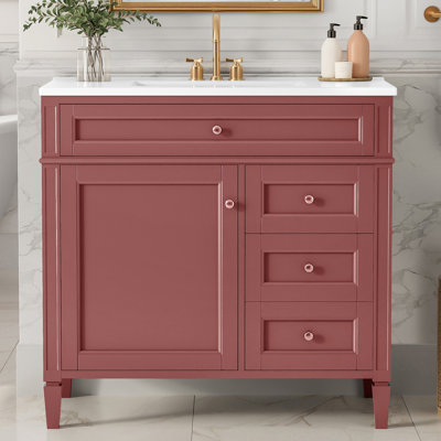 Modern 36'' Bathroom Vanity with Ceramic Sink