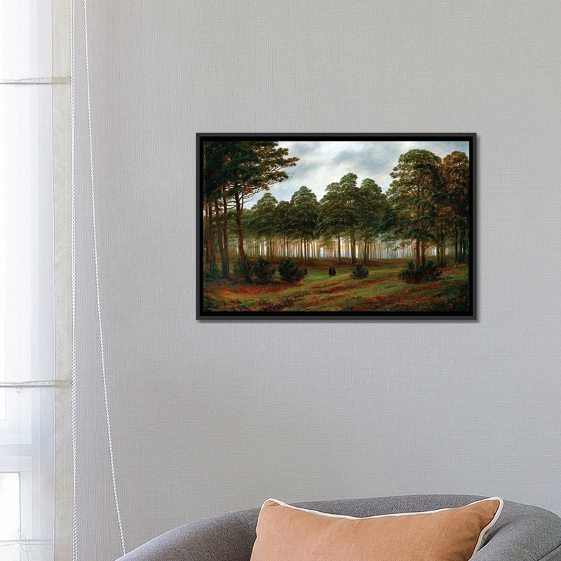 «Evening, 1820-26», impression sur toile, H 18 po x l 26 po x P 1,5 po, Toile avec cadre noir, Pas de tapis